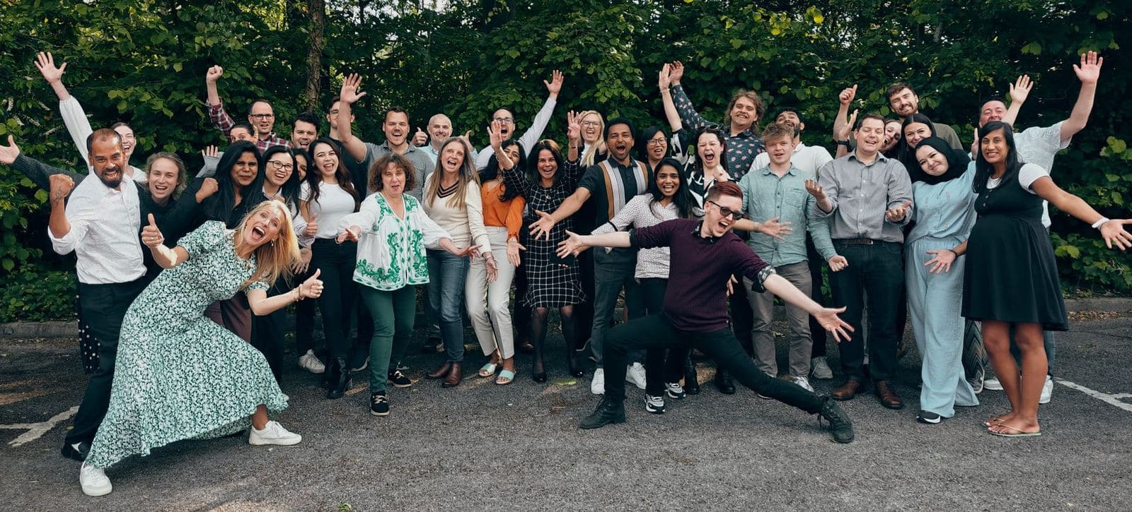The BAT product development team together after a session