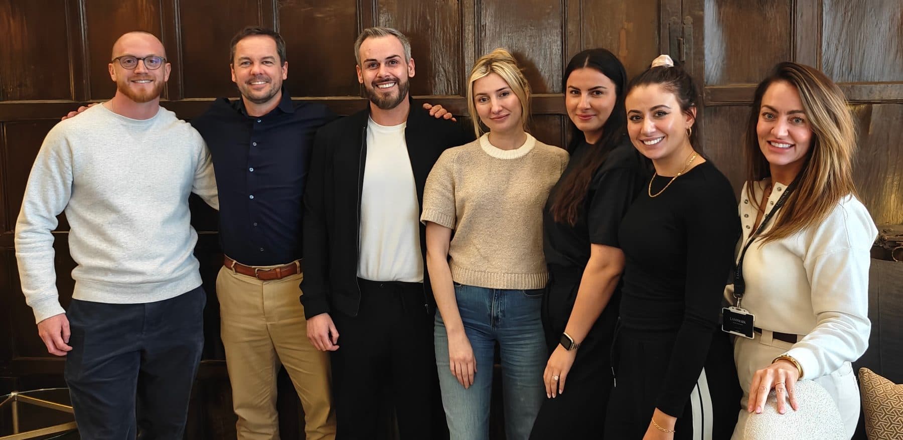 Part of the BTL Aesthetics team during a session in London