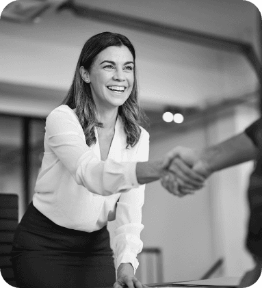 A handshake at an Inner Leader session